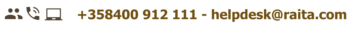 +358400 912 111 - helpdesk@raita.com