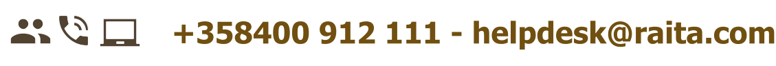 +358400 912 111 - helpdesk@raita.com