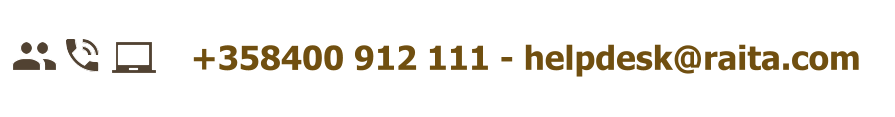 +358400 912 111 - helpdesk@raita.com
