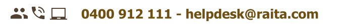 0400 912 111 - helpdesk@raita.com