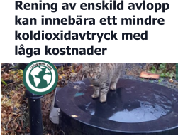 Rening av enskild avlopp kan innebära ett mindre  koldioxidavtryck med låga kostnader