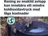 Rening av enskild avlopp kan innebära ett mindre  koldioxidavtryck med låga kostnader
