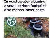 In wastewater cleaning,  a small carbon footprint  also means lower costs