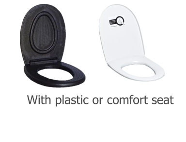 With plastic or comfort seat