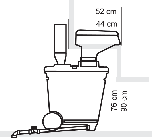 76 cm 90 cm 44 cm 52 cm