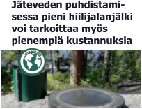 Jäteveden puhdistami- sessa pieni hiilijalanjälki  voi tarkoittaa myös  pienempiä kustannuksia