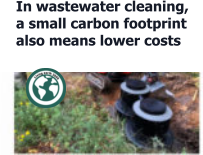 In wastewater cleaning,  a small carbon footprint  also means lower costs