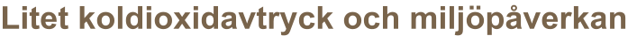 Litet koldioxidavtryck och miljöpåverkan